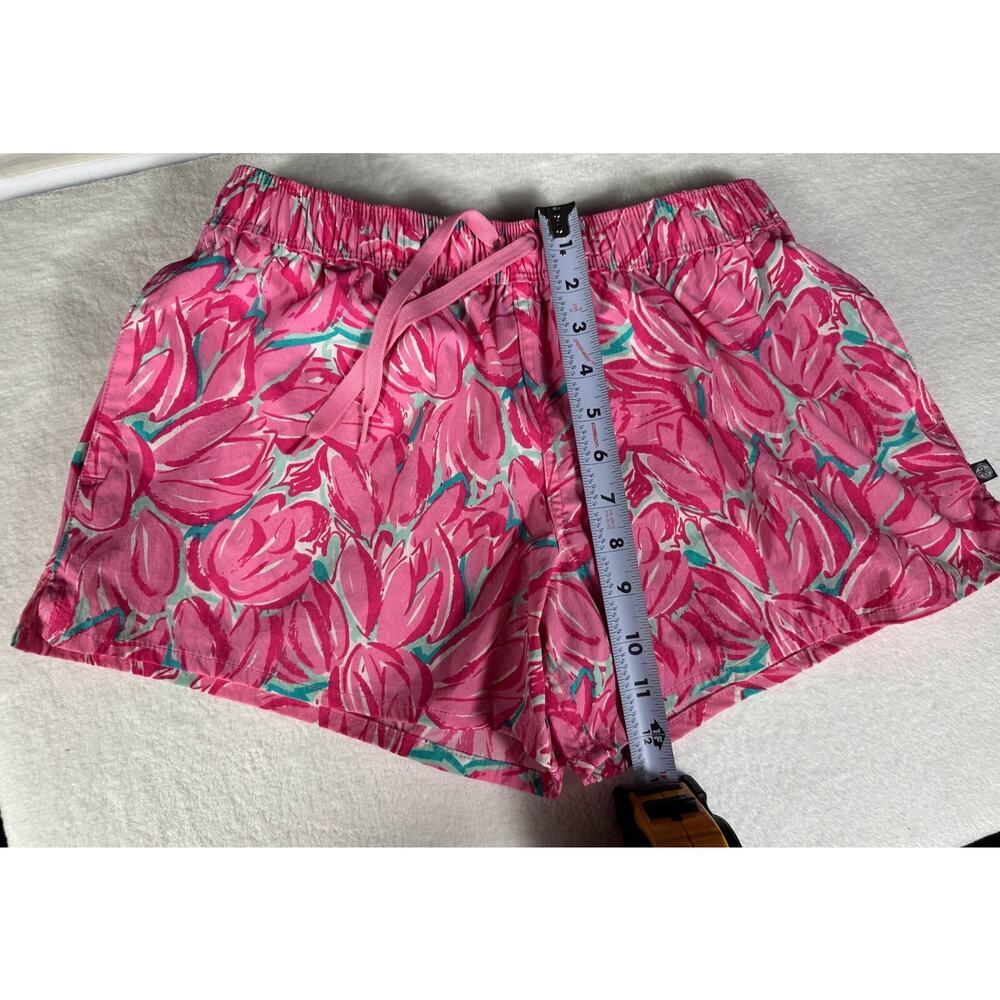 Lauren James Shorts Women Small Pink Floral Elastic Waist Casual Preppy - Picture 7 of 7